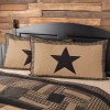 Vhc Brands Country Check Star Pillow Sham In Black