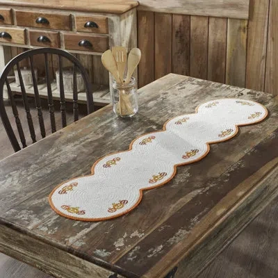 Vhc Brands Country Halloween Stencil Runner In Yellow;orange;cream