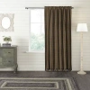 Vhc Brands Country Star Rod Pocket Blackout Single Curtain Panel In Black