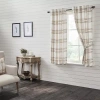 Vhc Brands Country Woven Plaid Rod Pocket Light-filtering Set Of 2 Curtain Panel In Brown