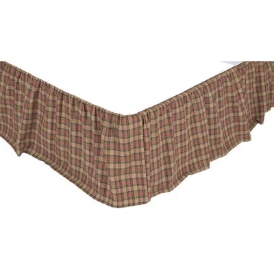 Vhc Brands Crosswoods 16" Bed Skirt In Blue;red;tan