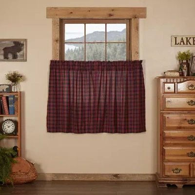 Vhc Brands Cumberland 2-pc. Rod Pocket Window Tier In Red