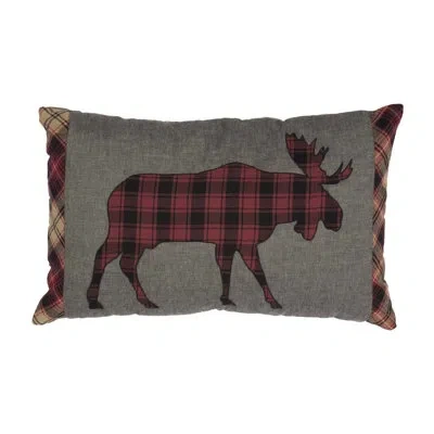 Vhc Brands Cumberland Rectangular Cotton Pillow Cover & Insert In Black;gray;red