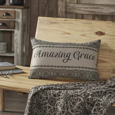 Vhc Brands Custom House Geometric Throw Pillow In Black;tan