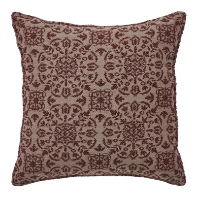 Vhc Brands Custom House Geometric Throw Pillow In Red;tan