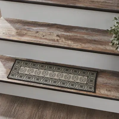 Vhc Brands Custom House Non-slip Stair Tread In Black,tan
