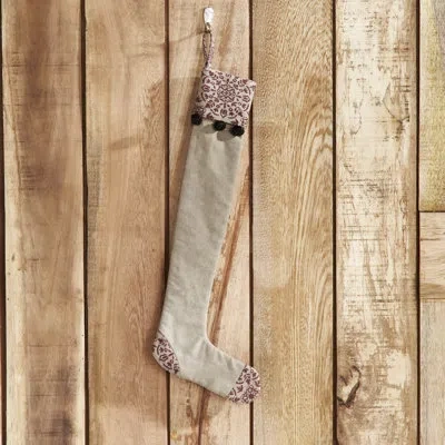 Vhc Brands Custom House Stocking In Burgundy,tan
