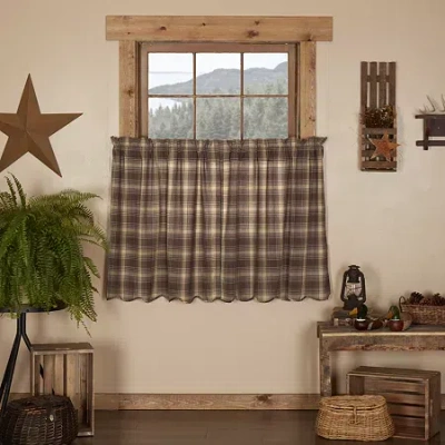 Vhc Brands Dawson Star 2-pc. Rod Pocket Window Tier In Brown
