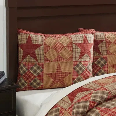Vhc Brands Dawson Star Buttons Sham In Brown;red;tan