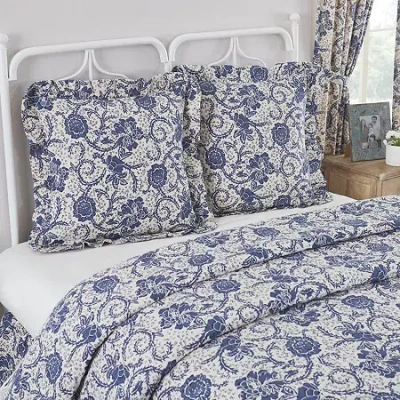 Vhc Brands Dorset Bed Skirt In Blue