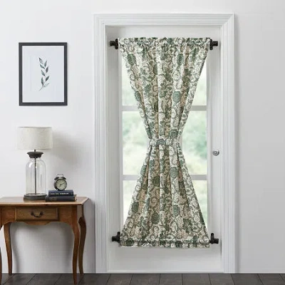 Vhc Brands Dorset Light-filtering Rod Pocket Single Door Panel Curtain In Green