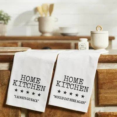 Vhc Brands Down Home Kitchen Towel In Black;white