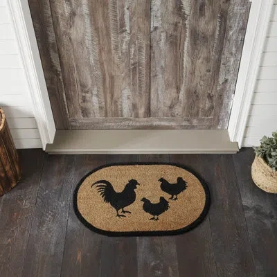 Vhc Brands Down Home Outdoor Doormat In Black;tan