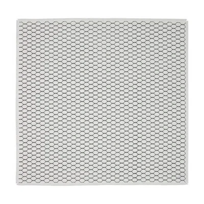 Vhc Brands Down Home Square Geometric Cotton Table Topper In Black;white