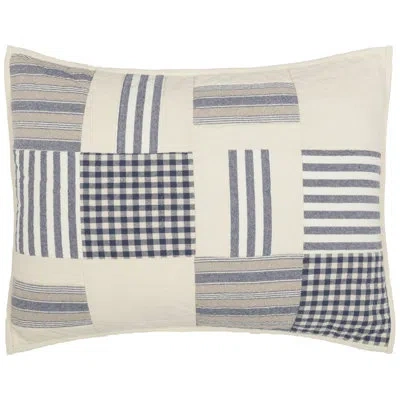 Vhc Brands Doylestown Standard Sham 27lx21w In Blue Patchwork