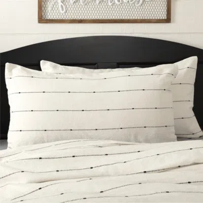 Vhc Brands Farmcloth Stripe King Sham 37lx21w In Cream