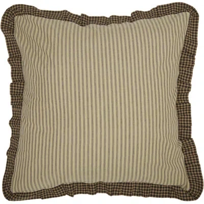 Vhc Brands Farmhouse Star 100% Cotton Ties Sham In Black;tan
