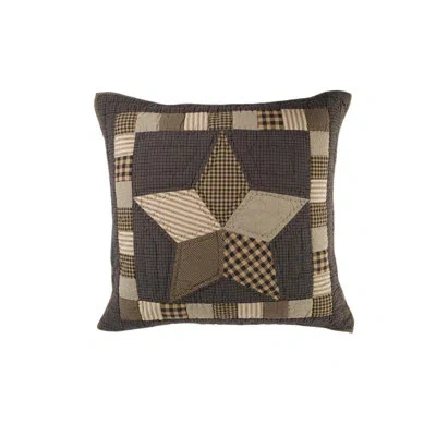 Vhc Brands Farmhouse Star Euro Sham Quilted In Black;cream;tan