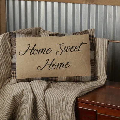 Vhc Brands Farmhouse Star Star Home Sweet Home Pillow 14x22 In Black;tan