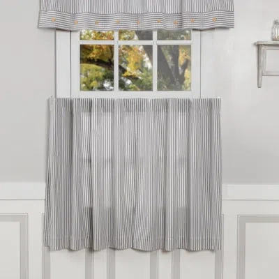Vhc Brands Farmhouse Ticking Blue Tier Set Of 2