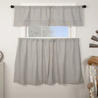 Vhc Brands Farmhouse Ticking Gray Tier Set Of 2