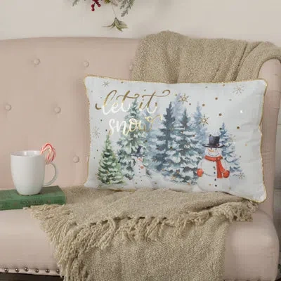 Vhc Brands Festive Finds Rectangular Pillow Cover & Insert In White;green;yellow