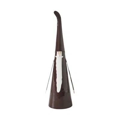 Vhc Brands Festive Finds Skinny Santa Figurine Metal In White;red