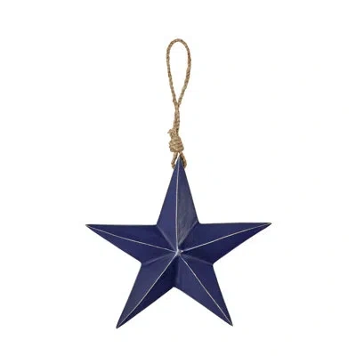 Vhc Brands Festive Finds Star Ornament Wall Décor In Blue
