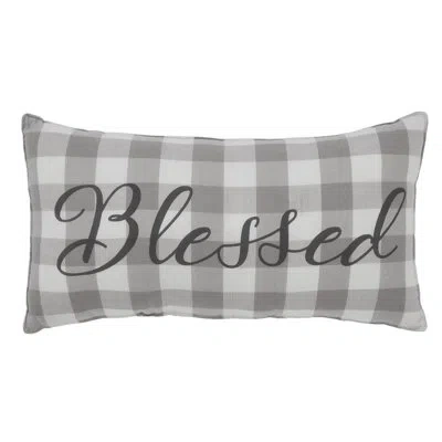 Vhc Brands Finders Keepers Blessed Pillow 7x13 In White;gray