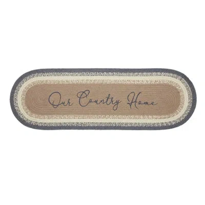 Vhc Brands Finders Keepers Our Country Home Oval Runner 12x48 In Gray;cream;tan