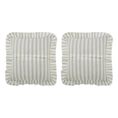 Vhc Brands Finders Keepers Ruffled Fabric Euro Sham In White;tan