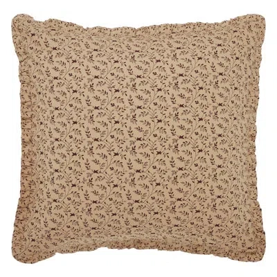 Vhc Brands Floral 100% Cotton Pillow Sham In Red;tan