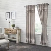 Vhc Brands Florette Rod Pocket Light-filtering Set Of 2 Curtain Panel In Brown