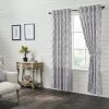 Vhc Brands Frayed Lattice Rod Pocket Light-filtering Set Of 2 Curtain Panel In Gray