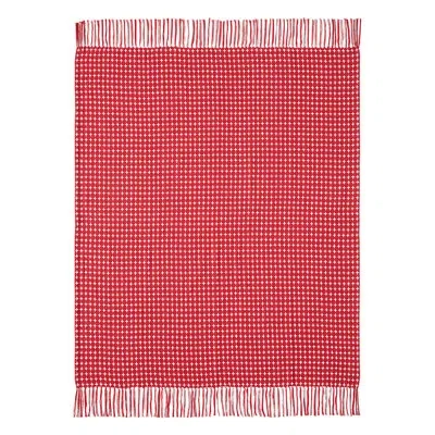 Vhc Brands Gallen Throw Blanket In Classic Red