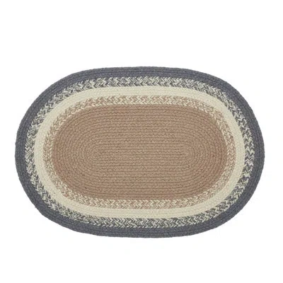 Vhc Brands Geometric Oval Placemat In Gray;cream;tan
