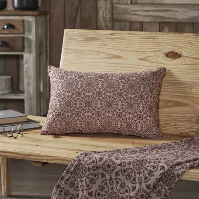 Vhc Brands Geometric Throw Pillow In Red;tan
