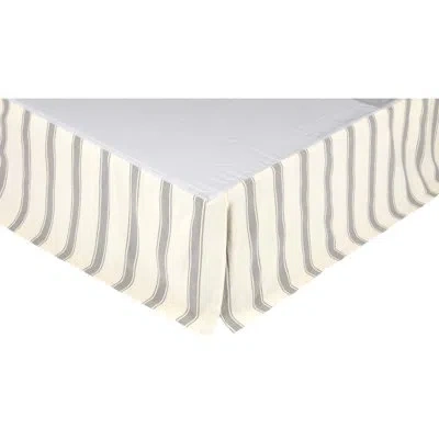 Vhc Brands Grace 16" Bed Skirt In Gray;cream