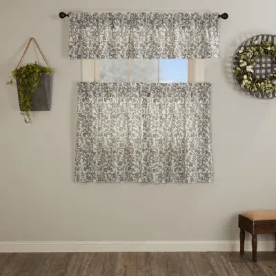 Vhc Brands Gray Gables Floral Valance W/out Header