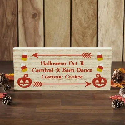 Vhc Brands Halloween Carnival Wall Décor In Cream