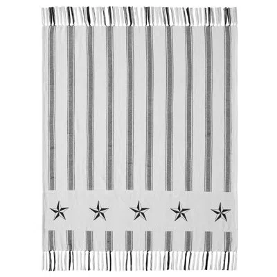 Vhc Brands Handmade Throw Blanket In Black;white