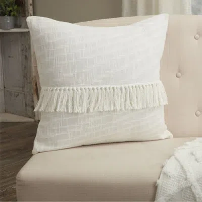 Vhc Brands Harmony Pillow Cover 20lx20w In White