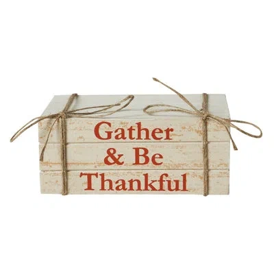 Vhc Brands Harvest Blessings Decorative Object In Orange;cream