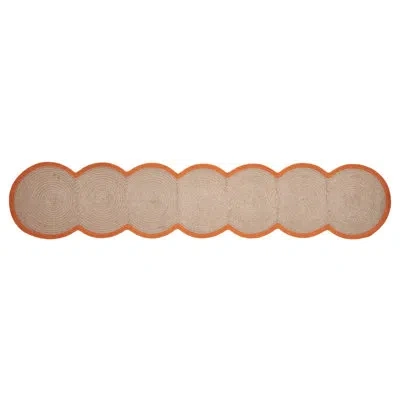 Vhc Brands Harvest Blessings Natural Stencil Pumpkin Runner In Green;orange;tan