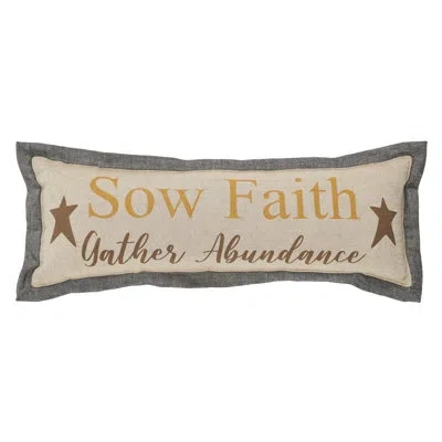 Vhc Brands Harvest Blessings Sow Faith Gather Abundance Pillow 5x15 In Red;orange;cream