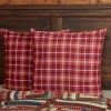 Vhc Brands Harvey Cabin Reversible Euro Sham In Red