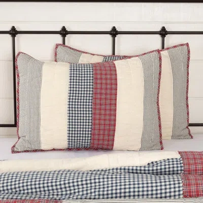 Vhc Brands Hatteras Patch Ties Sham In Blue;white;red