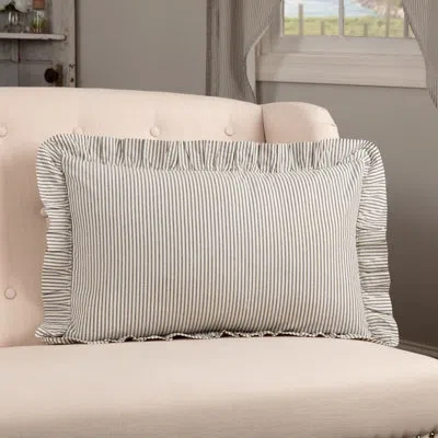 Vhc Brands Hatteras Rectangular Cotton Pillow Cover & Insert In Blue;white