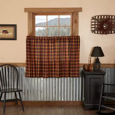 Vhc Brands Heritage Farms 2-pc. Rod Pocket Window Tier In Red