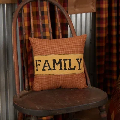 Vhc Brands Heritage Farms Square Cotton Pillow Cover & Insert In Black;red;yellow